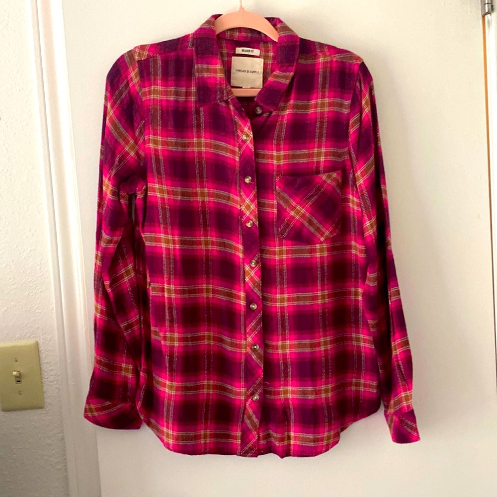 Soft Pink/Purple/Brown Flannel